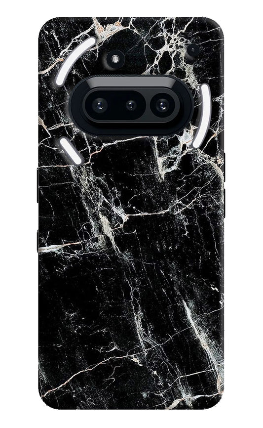 Black Marble Texture Nothing Phone 3A Hard Case Back Cover by Casekaro