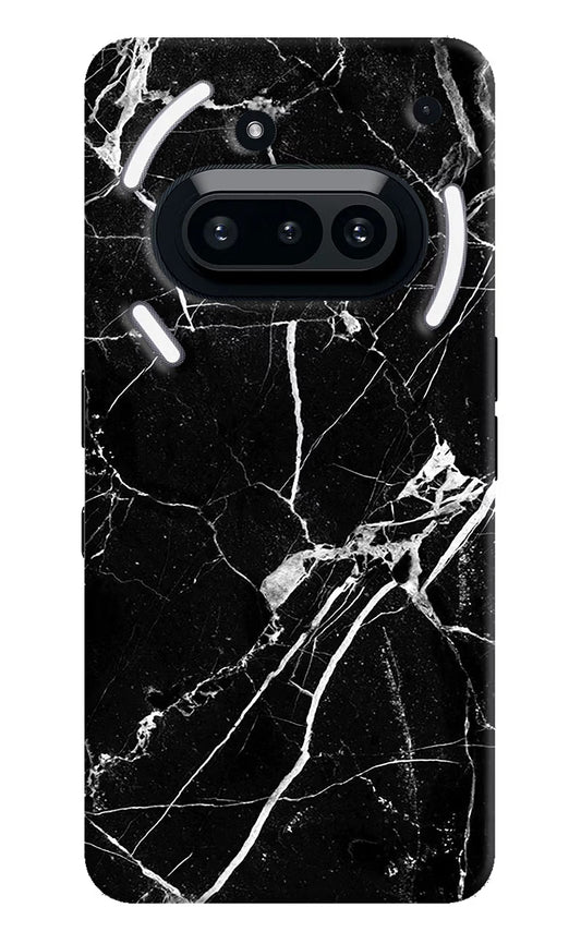 Black Marble Pattern Nothing Phone 3A Hard Case Back Cover by Casekaro