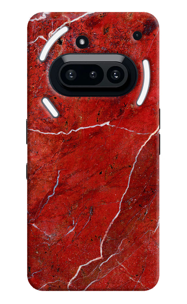 Red Marble Design Nothing Phone 3A Hard Case Back Cover by Casekaro