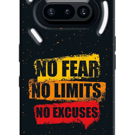 No Fear No Limits No Excuse Nothing Phone 3A Hard Case Back Cover by Casekaro