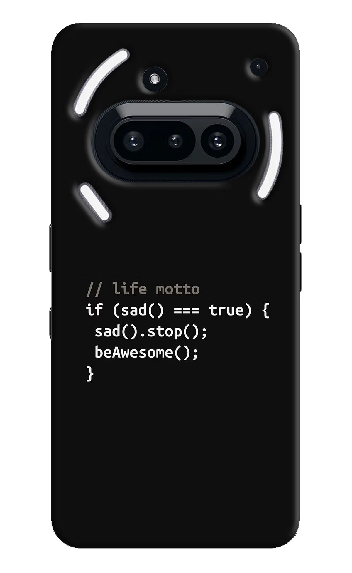 Life Motto Code Nothing Phone 3A Hard Case Back Cover by Casekaro