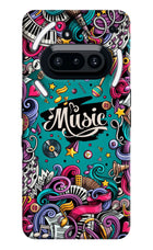Music Graffiti Nothing Phone 3A Hard Case Back Cover by Casekaro