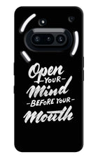 Open Your Mind Before Your Mouth Nothing Phone 3A Hard Case Back Cover by Casekaro