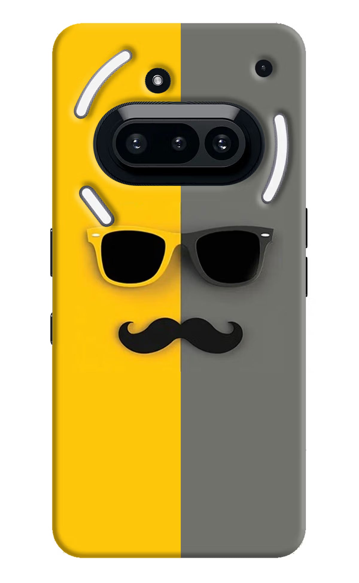 Sunglasses with Mustache Nothing Phone 3A Hard Case Back Cover by Casekaro