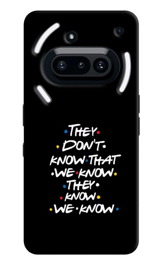 FRIENDS Dialogue Nothing Phone 3A Hard Case Back Cover by Casekaro