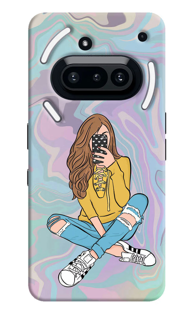 Selfie Girl Nothing Phone 3A Hard Case Back Cover by Casekaro