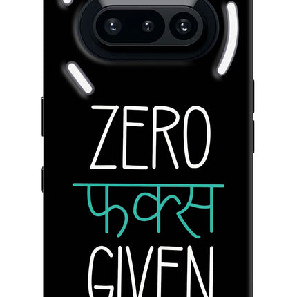 Zero Fucks Given Nothing Phone 3A Hard Case Back Cover by Casekaro
