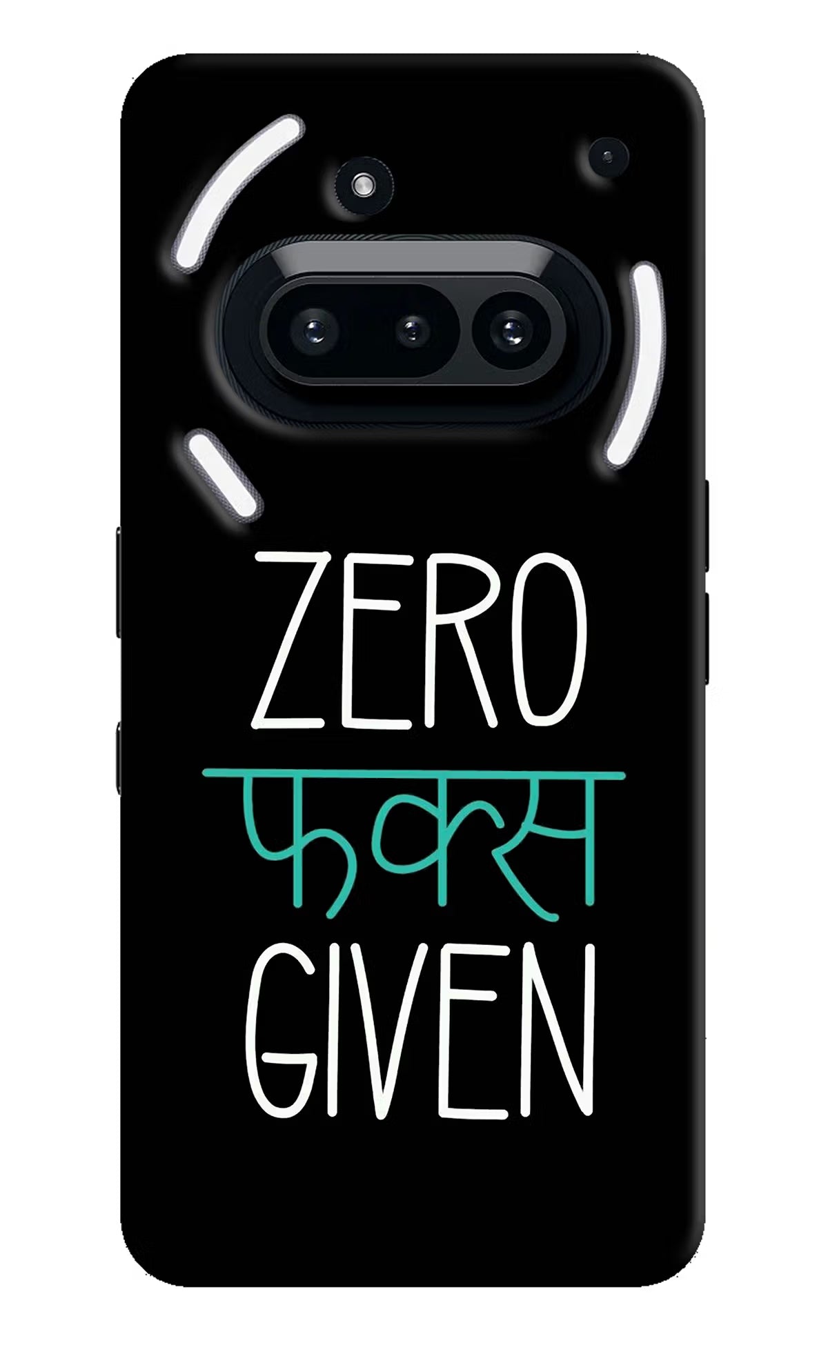 Zero Fucks Given Nothing Phone 3A Hard Case Back Cover by Casekaro