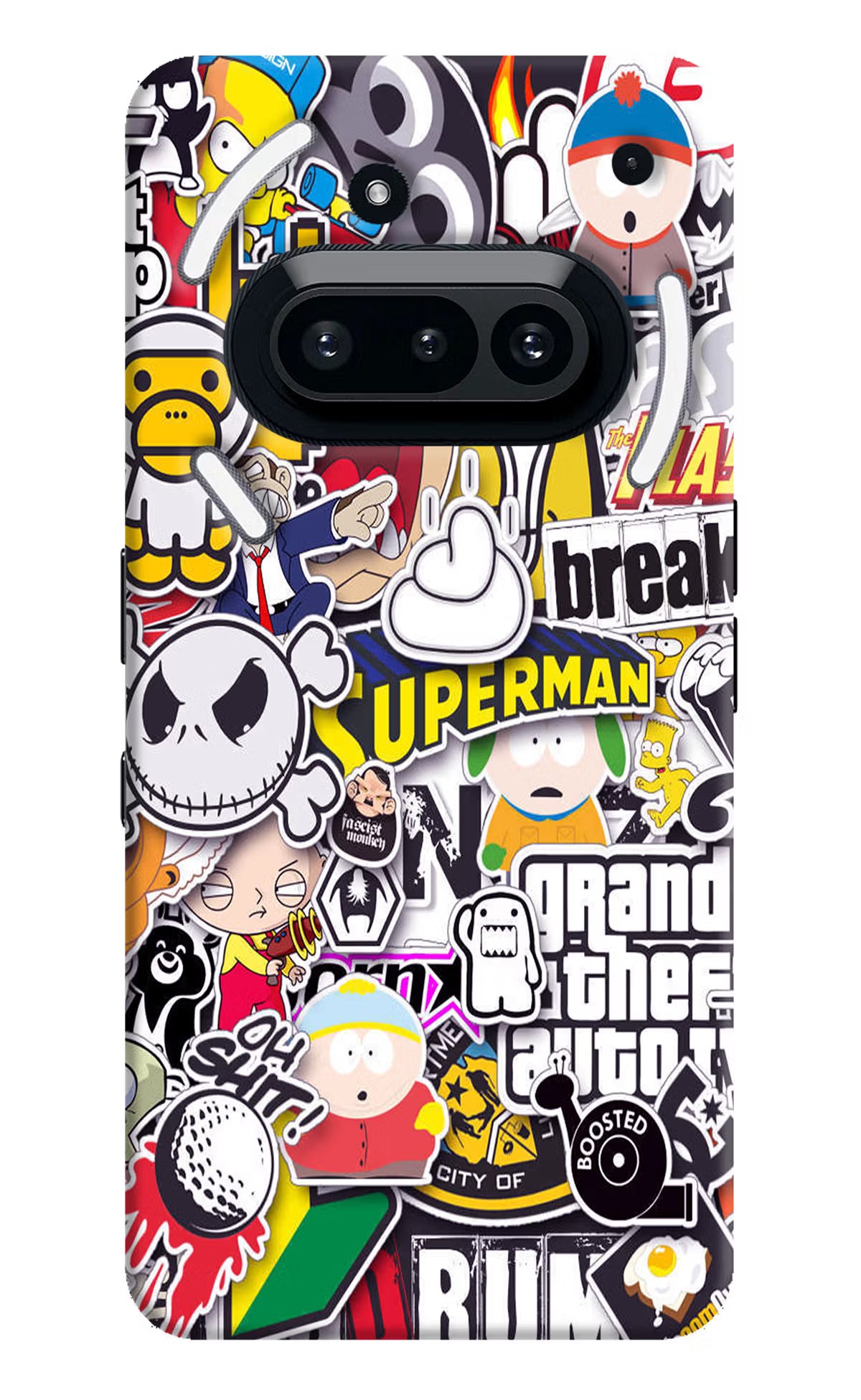 Sticker Bomb Nothing Phone 3A Hard Case Back Cover by Casekaro
