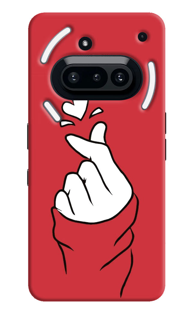 Korean Love Sign Nothing Phone 3A Hard Case Back Cover by Casekaro