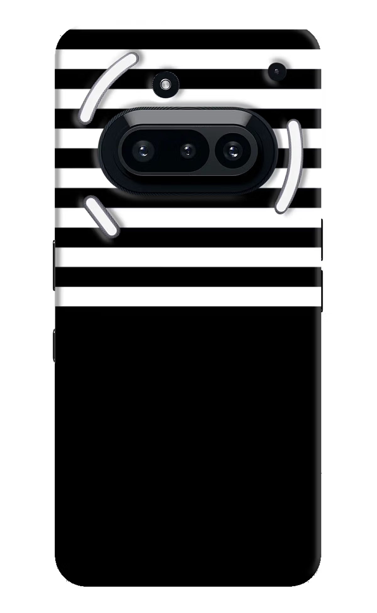 Black and White Print Nothing Phone 3A Hard Case Back Cover by Casekaro