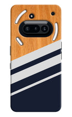 Blue and white wooden Nothing Phone 3A Hard Case Back Cover by Casekaro