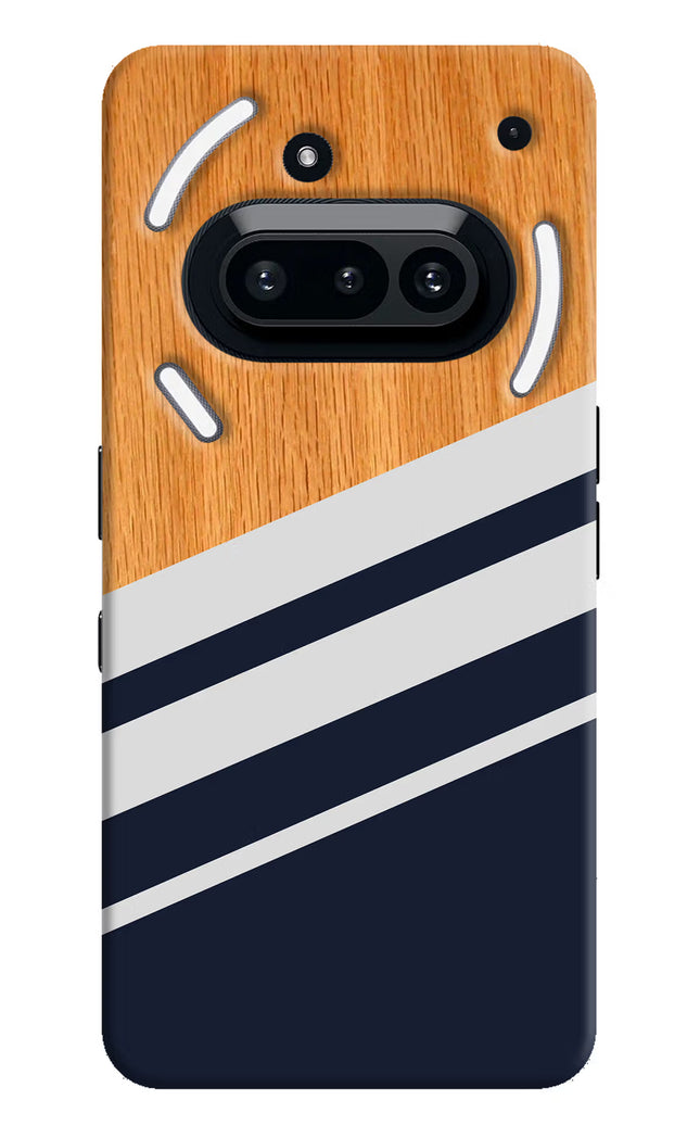 Blue and white wooden Nothing Phone 3A Hard Case Back Cover by Casekaro