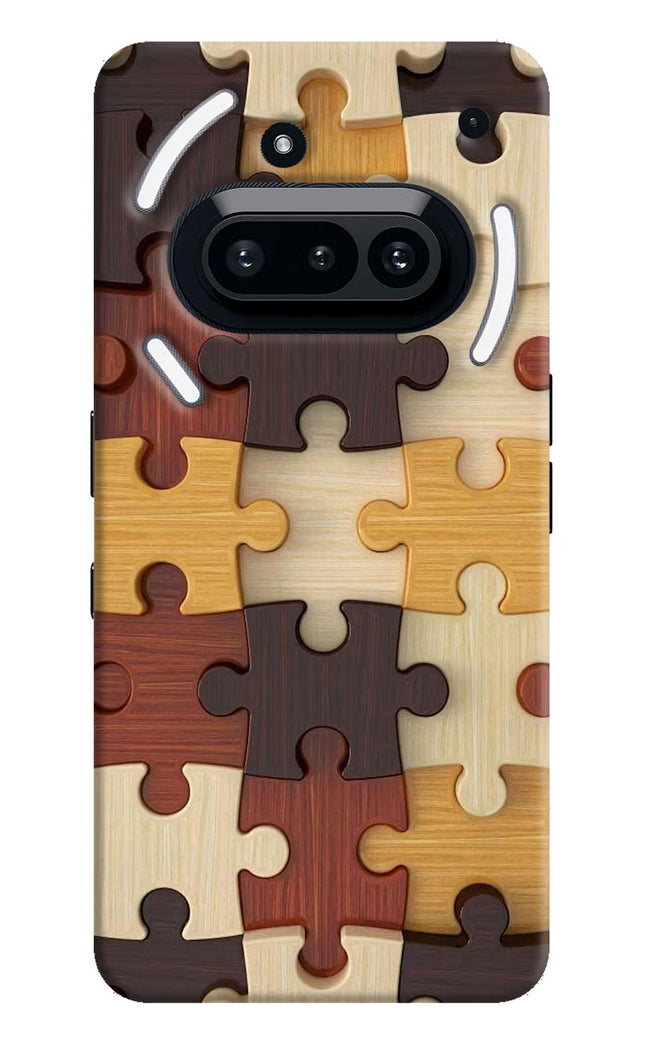 Wooden Puzzle Nothing Phone 3A Hard Case Back Cover by Casekaro