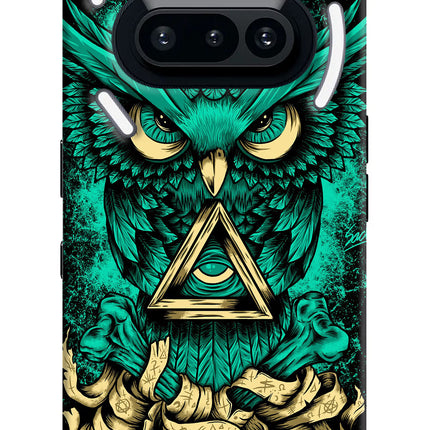 Green Owl Nothing Phone 3A Hard Case Back Cover by Casekaro