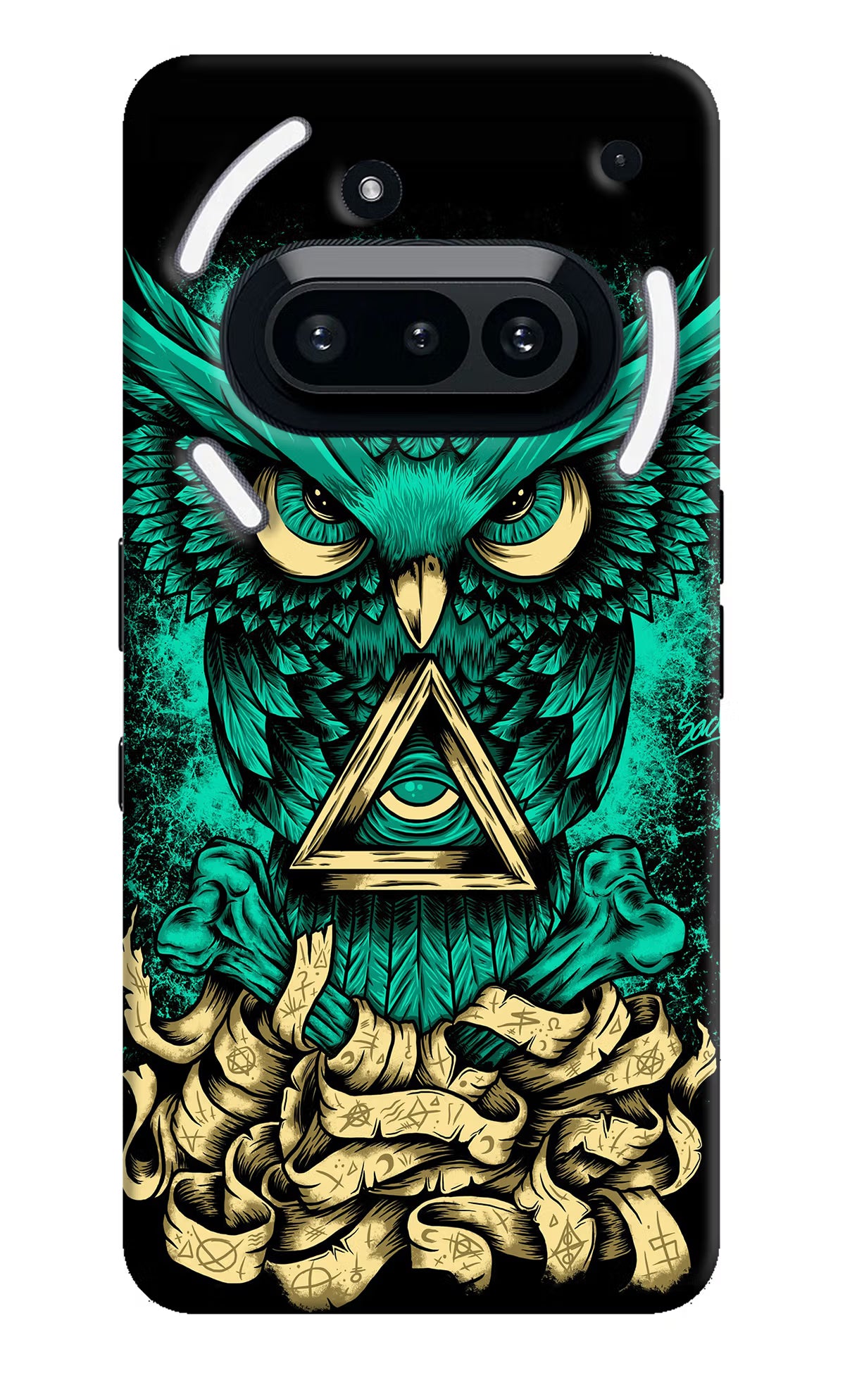 Green Owl Nothing Phone 3A Hard Case Back Cover by Casekaro