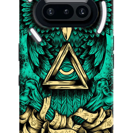Green Owl Nothing Phone 3A Hard Case Back Cover by Casekaro