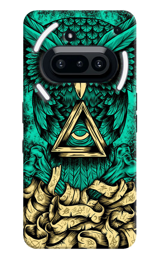 Green Owl Nothing Phone 3A Hard Case Back Cover by Casekaro