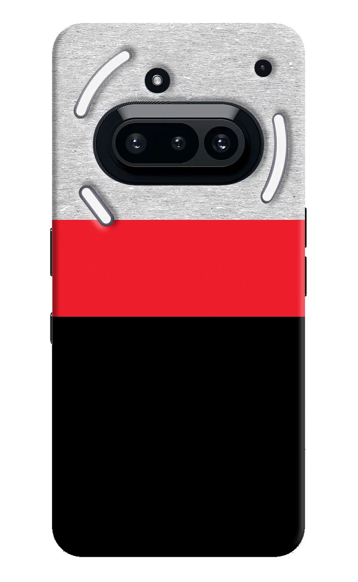 Tri Color Pattern Nothing Phone 3A Hard Case Back Cover by Casekaro