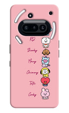 BTS names Nothing Phone 3A Hard Case Back Cover by Casekaro