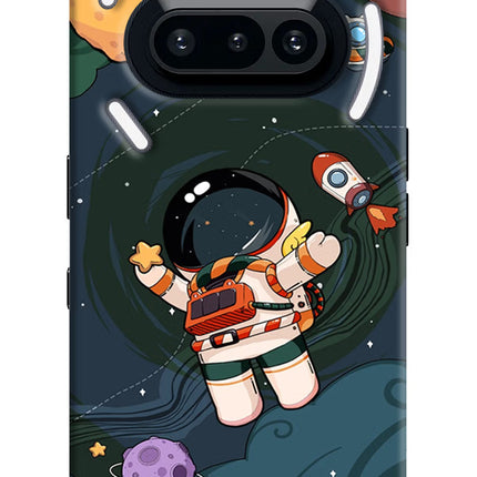 Cartoon Astronaut Nothing Phone 3A Hard Case Back Cover by Casekaro