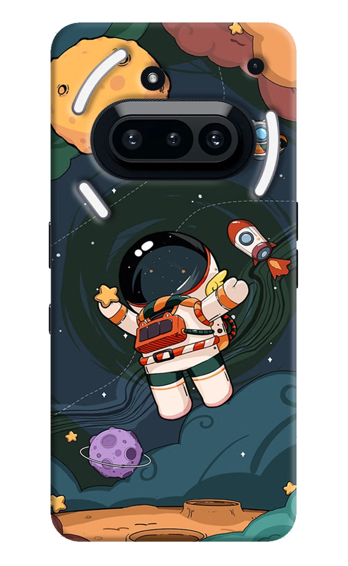 Cartoon Astronaut Nothing Phone 3A Hard Case Back Cover by Casekaro