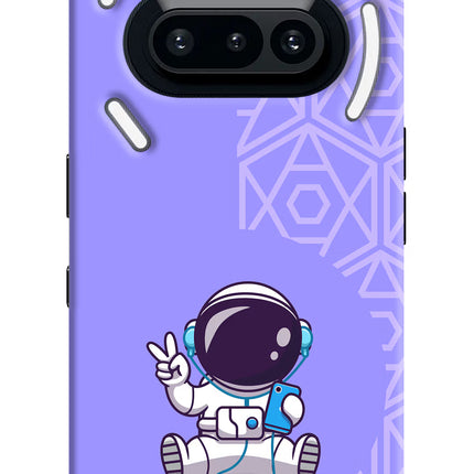 Cute Astronaut Chilling Nothing Phone 3A Hard Case Back Cover by Casekaro