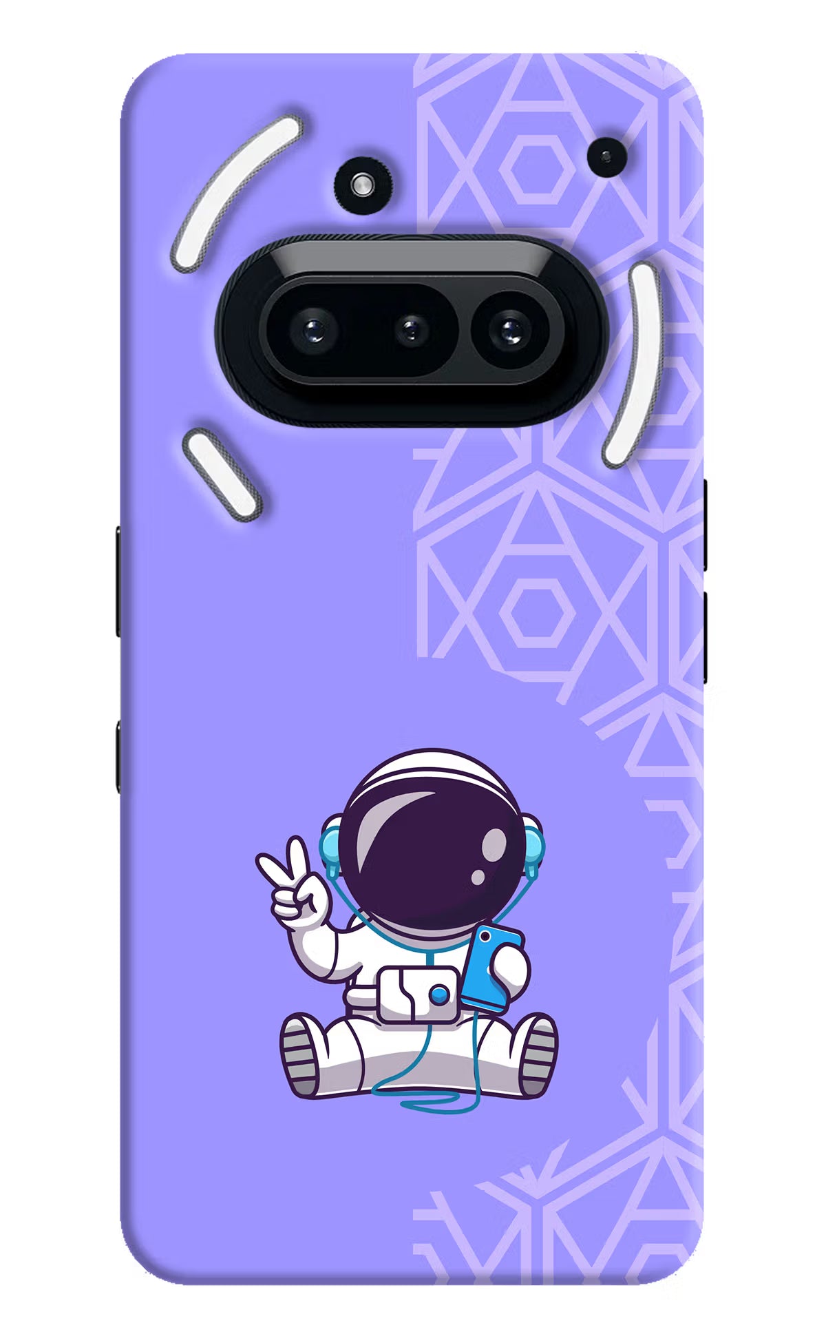 Cute Astronaut Chilling Nothing Phone 3A Hard Case Back Cover by Casekaro