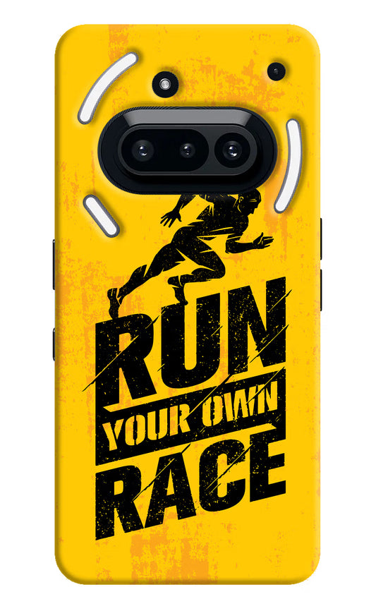 Run Your Own Race Nothing Phone 3A Hard Case Back Cover by Casekaro