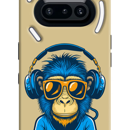 Monkey Headphone Nothing Phone 3A Hard Case Back Cover by Casekaro