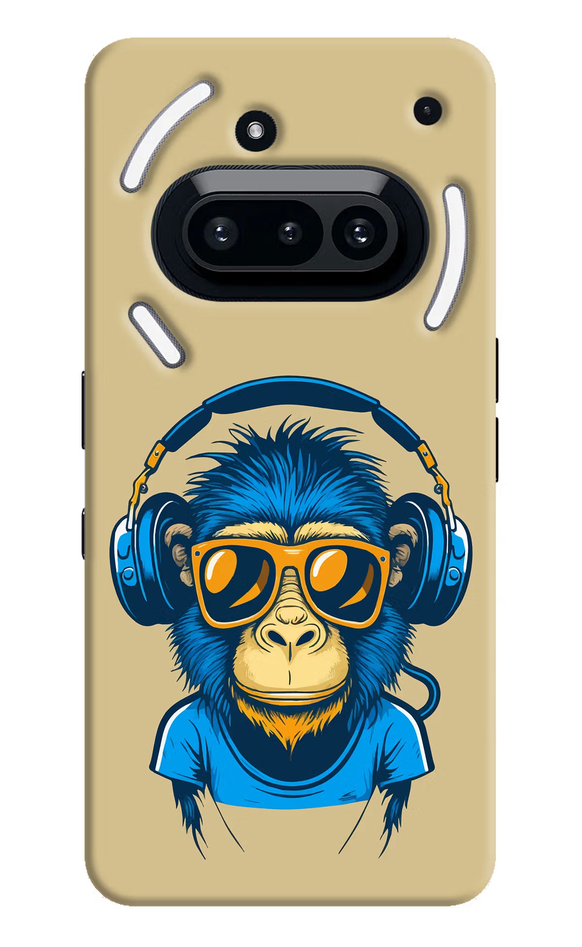 Monkey Headphone Nothing Phone 3A Hard Case Back Cover by Casekaro
