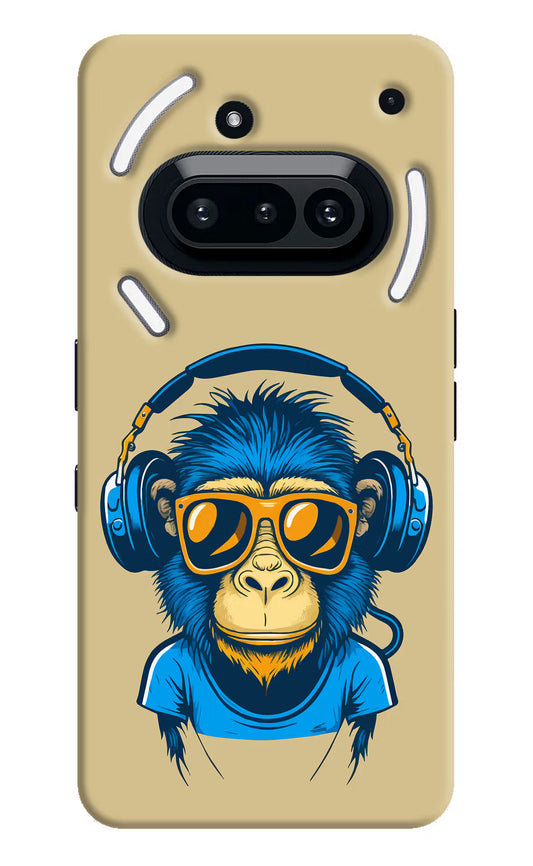 Monkey Headphone Nothing Phone 3A Hard Case Back Cover by Casekaro