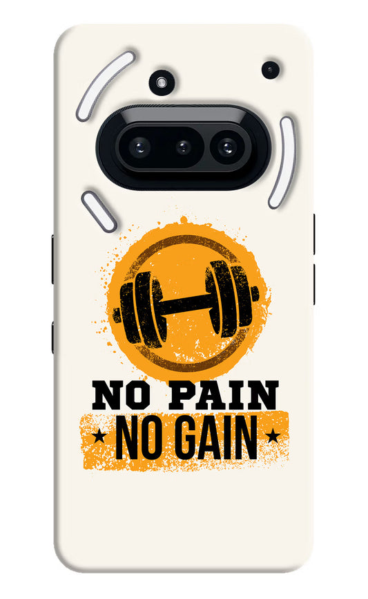No Pain No Gain Nothing Phone 3A Hard Case Back Cover by Casekaro