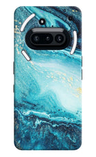 Blue Glitter Marble Nothing Phone 3A Hard Case Back Cover by Casekaro
