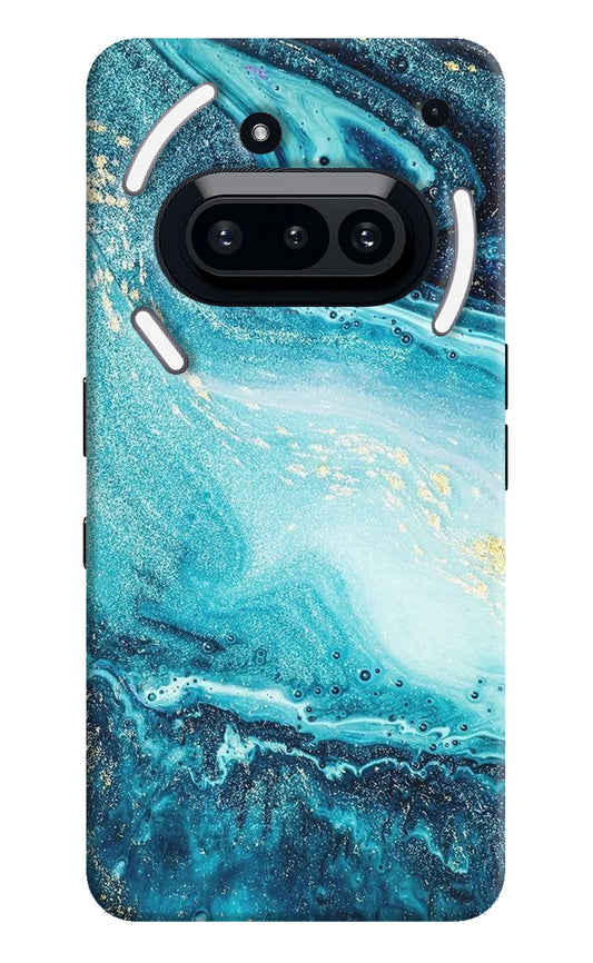 Blue Glitter Marble Nothing Phone 3A Hard Case Back Cover by Casekaro