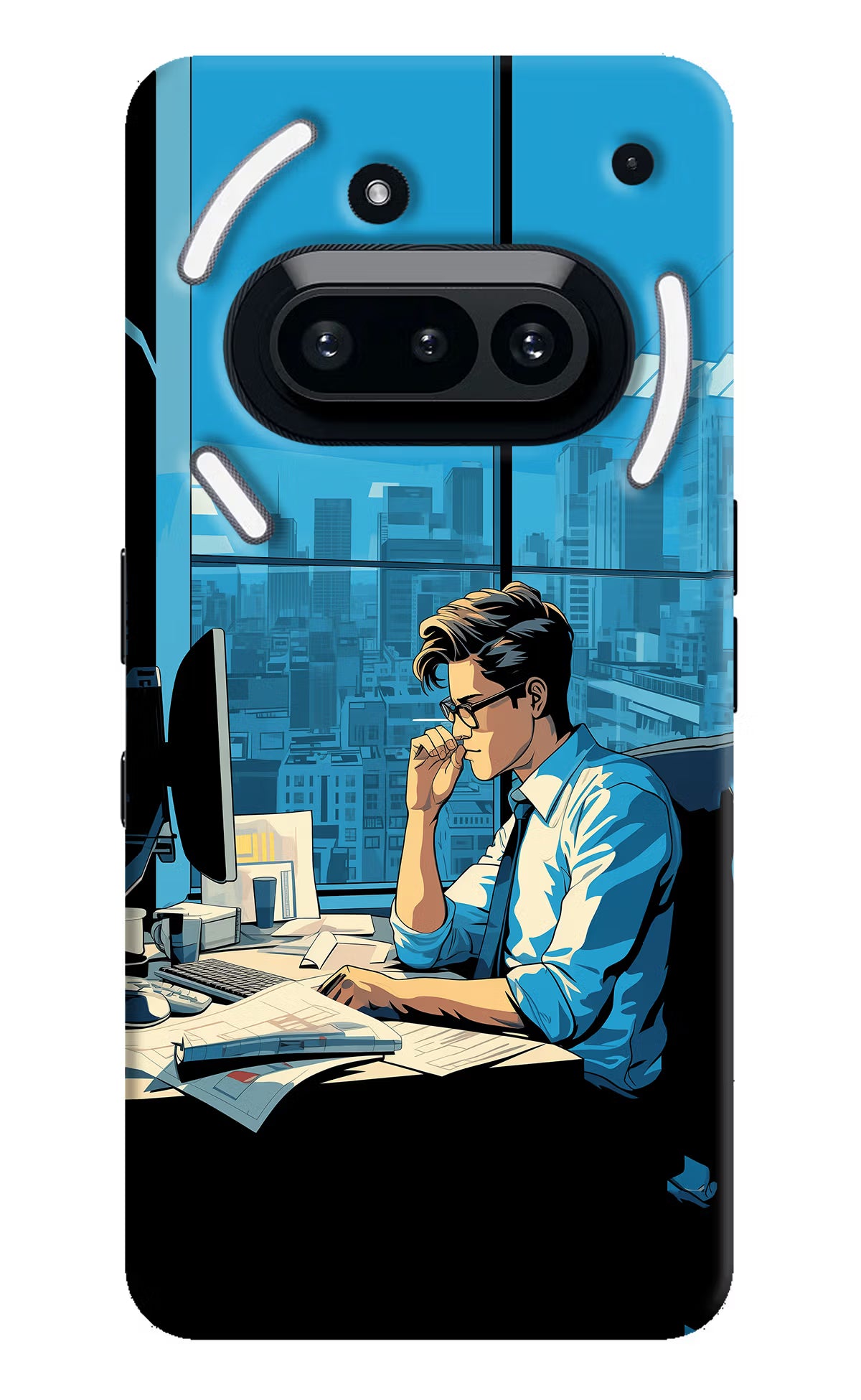 Focused Hustler (AI Generated) Nothing Phone 3A Hard Case Back Cover by Casekaro