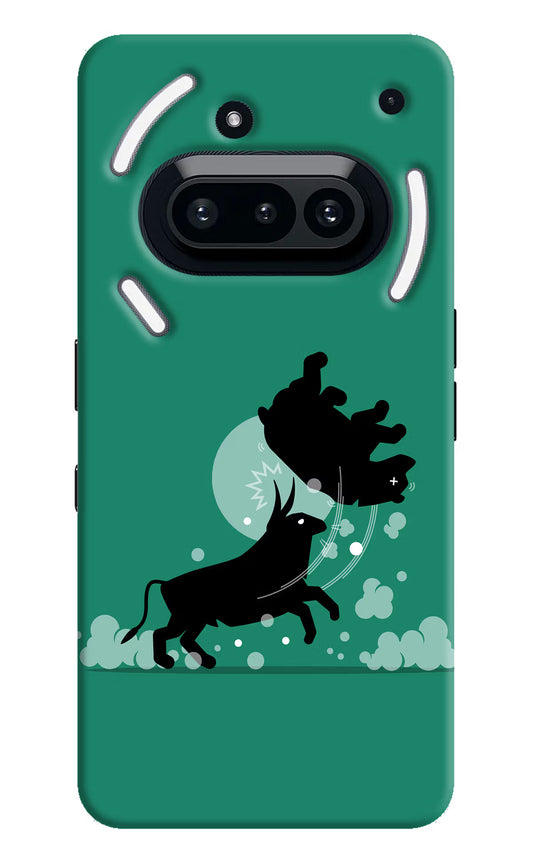 Bull Conqueror Nothing Phone 3A Hard Case Back Cover by Casekaro
