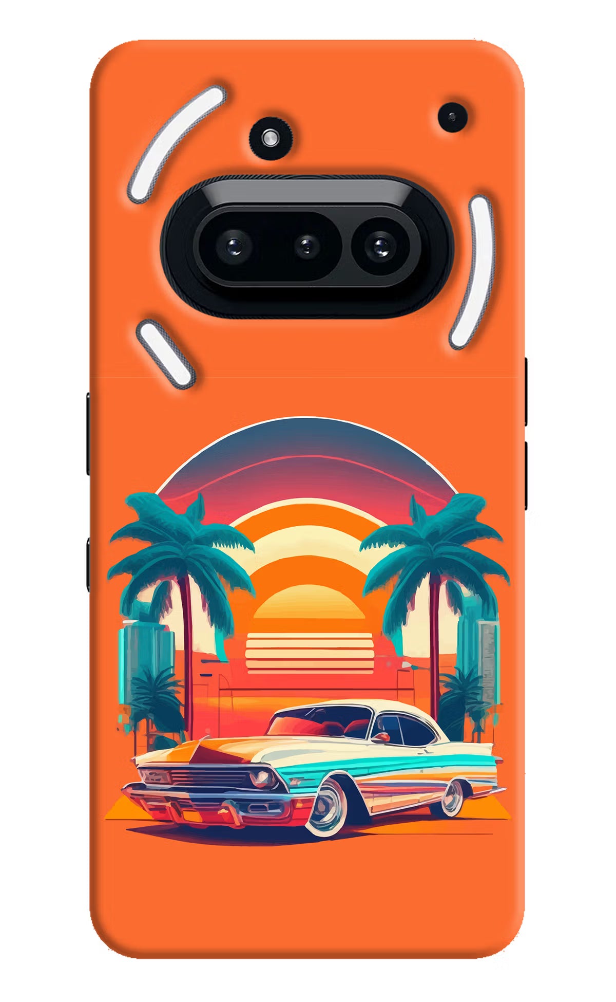 Palm Drive 80s Nothing Phone 3A Hard Case Back Cover by Casekaro
