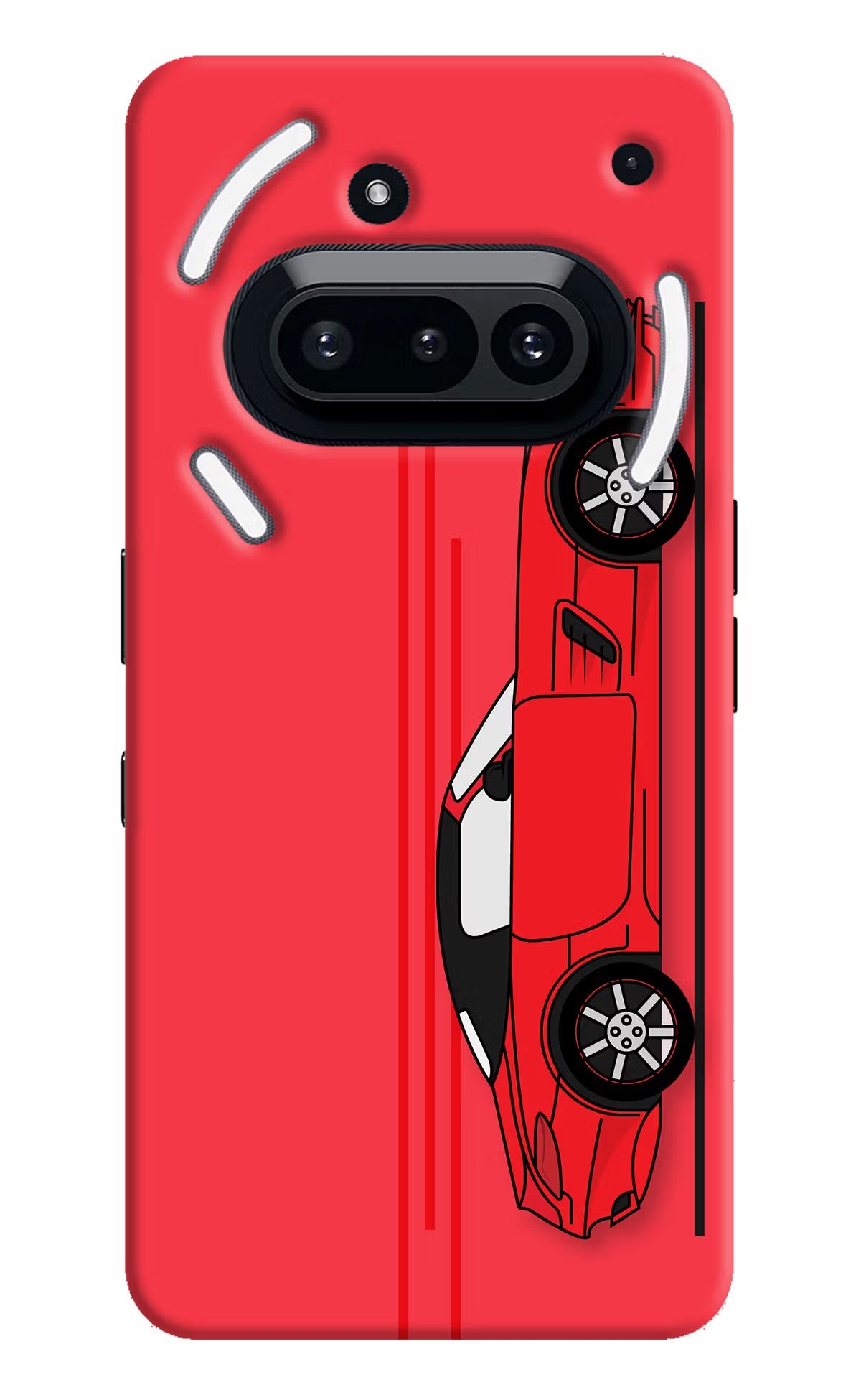 Red Velocity Nothing Phone 3A Hard Case Back Cover by Casekaro