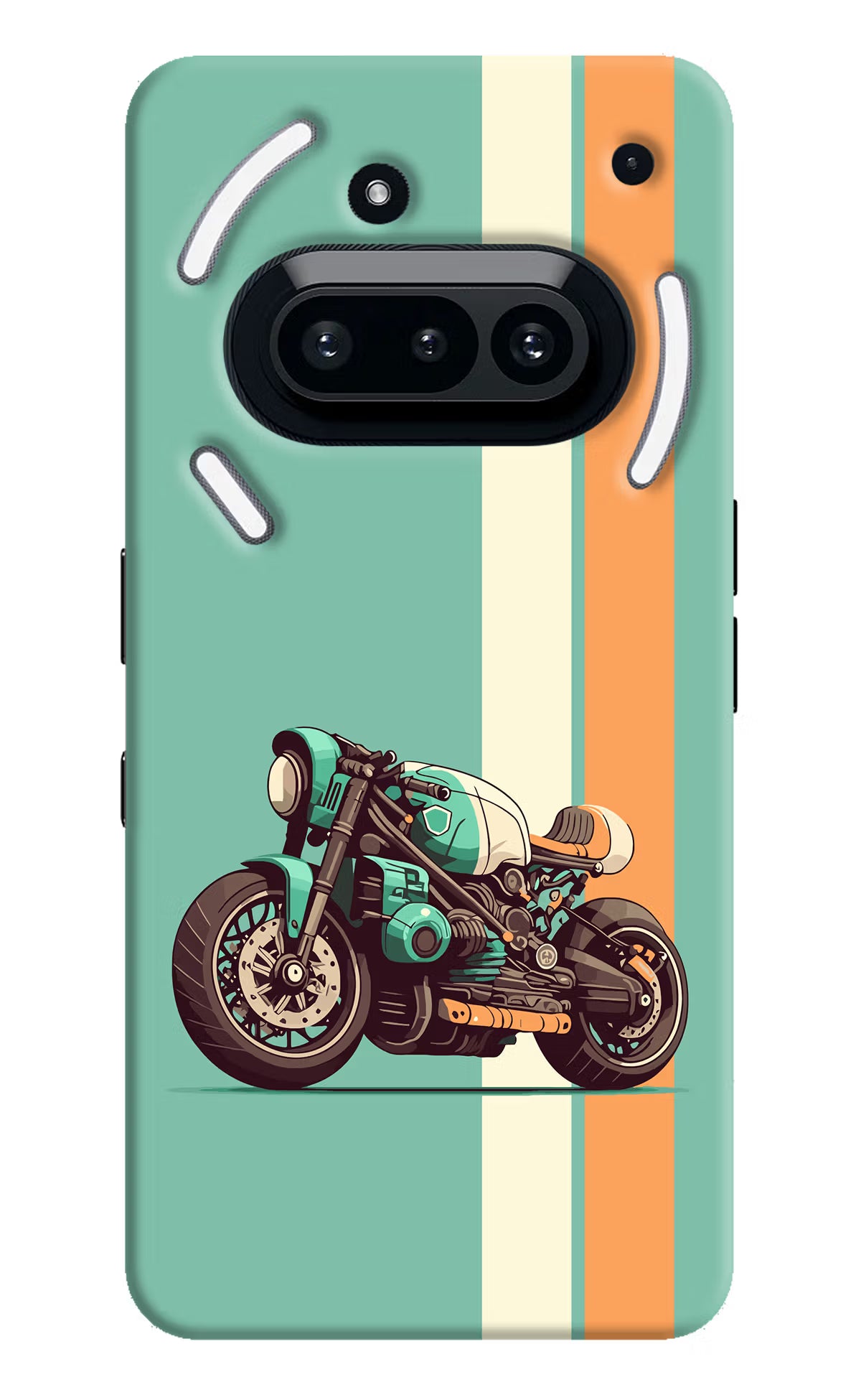 Striped Moto Drift Nothing Phone 3A Hard Case Back Cover by Casekaro