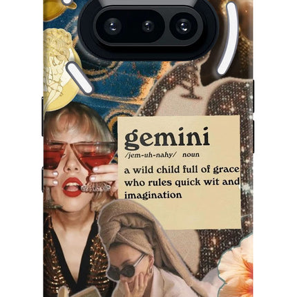 Gemini Zodiac Nothing Phone 3A Hard Case Back Cover by Casekaro
