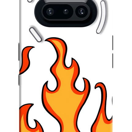 Fired Up – White Nothing Phone 3A Hard Case Back Cover by Casekaro
