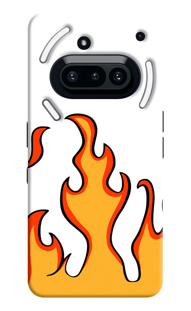 Fired Up – White Nothing Phone 3A Hard Case Back Cover by Casekaro