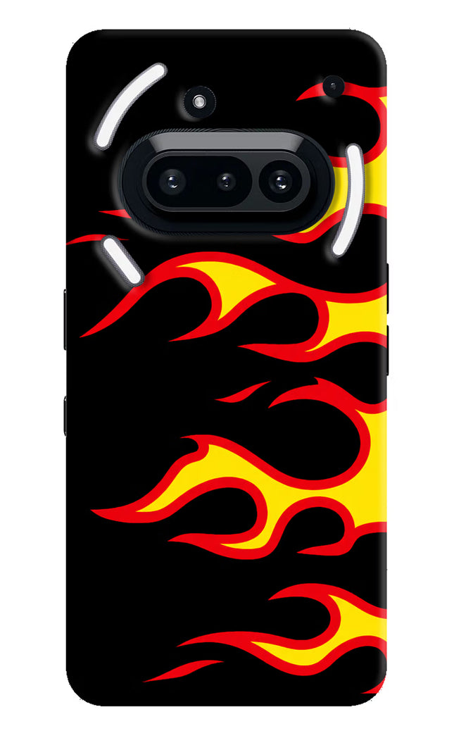 Side Sweep Flames Nothing Phone 3A Hard Case Back Cover by Casekaro