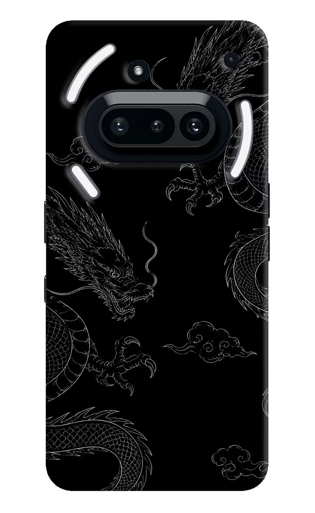 Twin Dragons Nothing Phone 3A Hard Case Back Cover by Casekaro