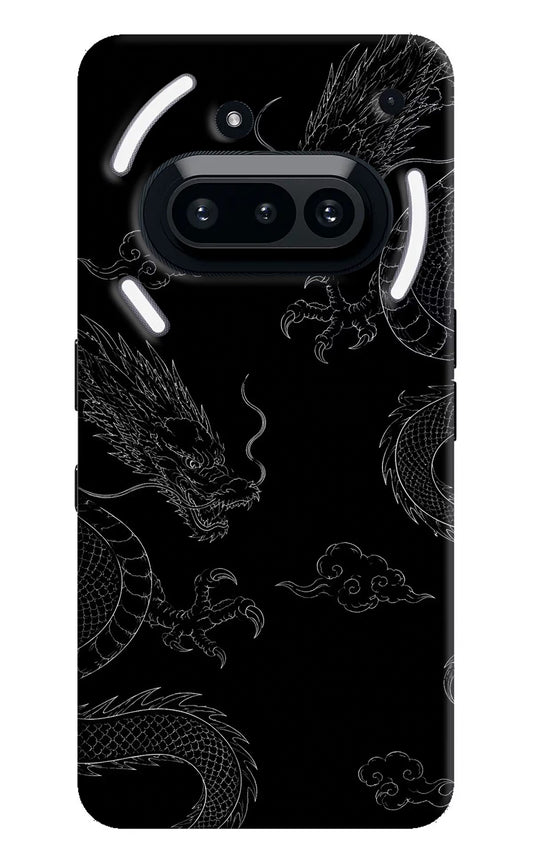 Twin Dragons Nothing Phone 3A Hard Case Back Cover by Casekaro