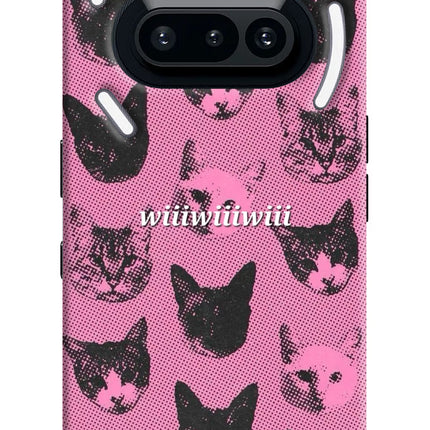 Pink Cats Nothing Phone 3A Hard Case Back Cover by Casekaro
