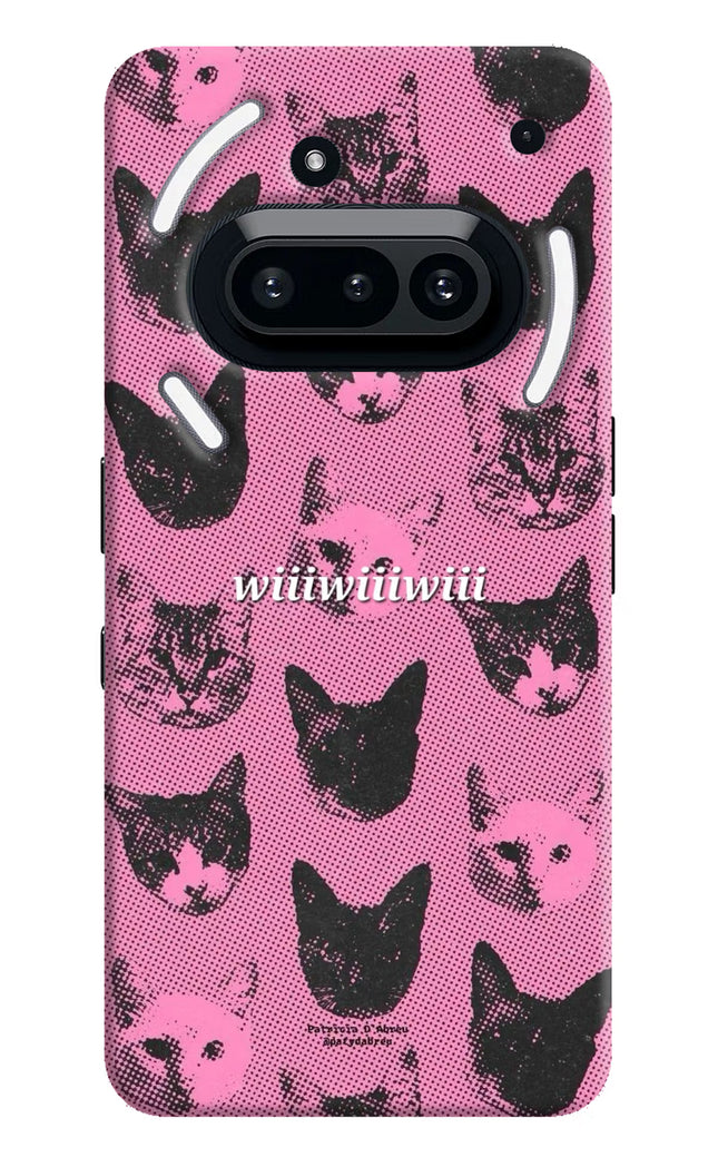 Pink Cats Nothing Phone 3A Hard Case Back Cover by Casekaro