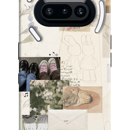 Soft Aesthetic Nothing Phone 3A Hard Case Back Cover by Casekaro