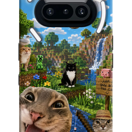 Minecraft Cat Chaos Nothing Phone 3A Hard Case Back Cover by Casekaro